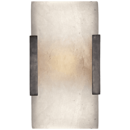 Visual Comfort & Co. Signature Collection Covet Bathroom Wall Sconce, 1-Light, Bronze, Alabaster, 9.5"H (KW 2115BZ-ALB 2UZW4)