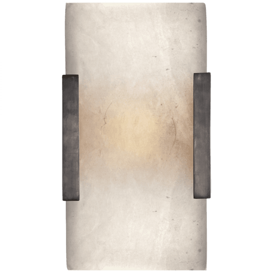 Visual Comfort & Co. Signature Collection Covet Bathroom Wall Sconce, 1-Light, Bronze, Alabaster, 9.5"H (KW 2115BZ-ALB 2UZW4)