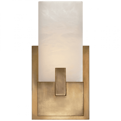 Visual Comfort Signature Covet Short Clip Bath Wall Sconce Antique-Burnished Brass