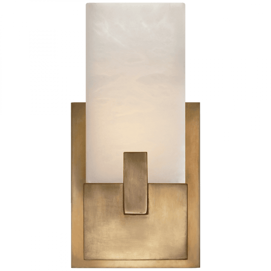 Visual Comfort Signature Covet Short Clip Bath Wall Sconce Antique-Burnished Brass