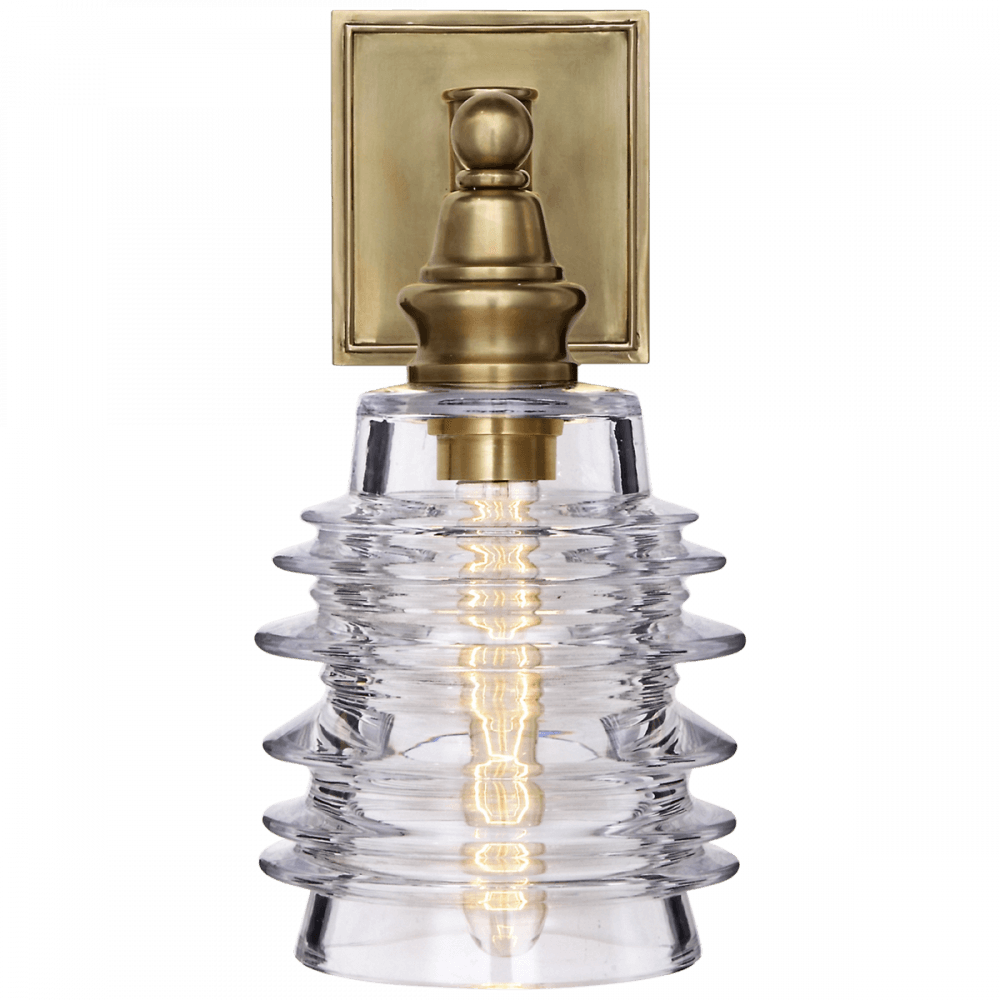 Visual Comfort Signature Covington Bathroom Wall Sconce Antique-Burnished Brass