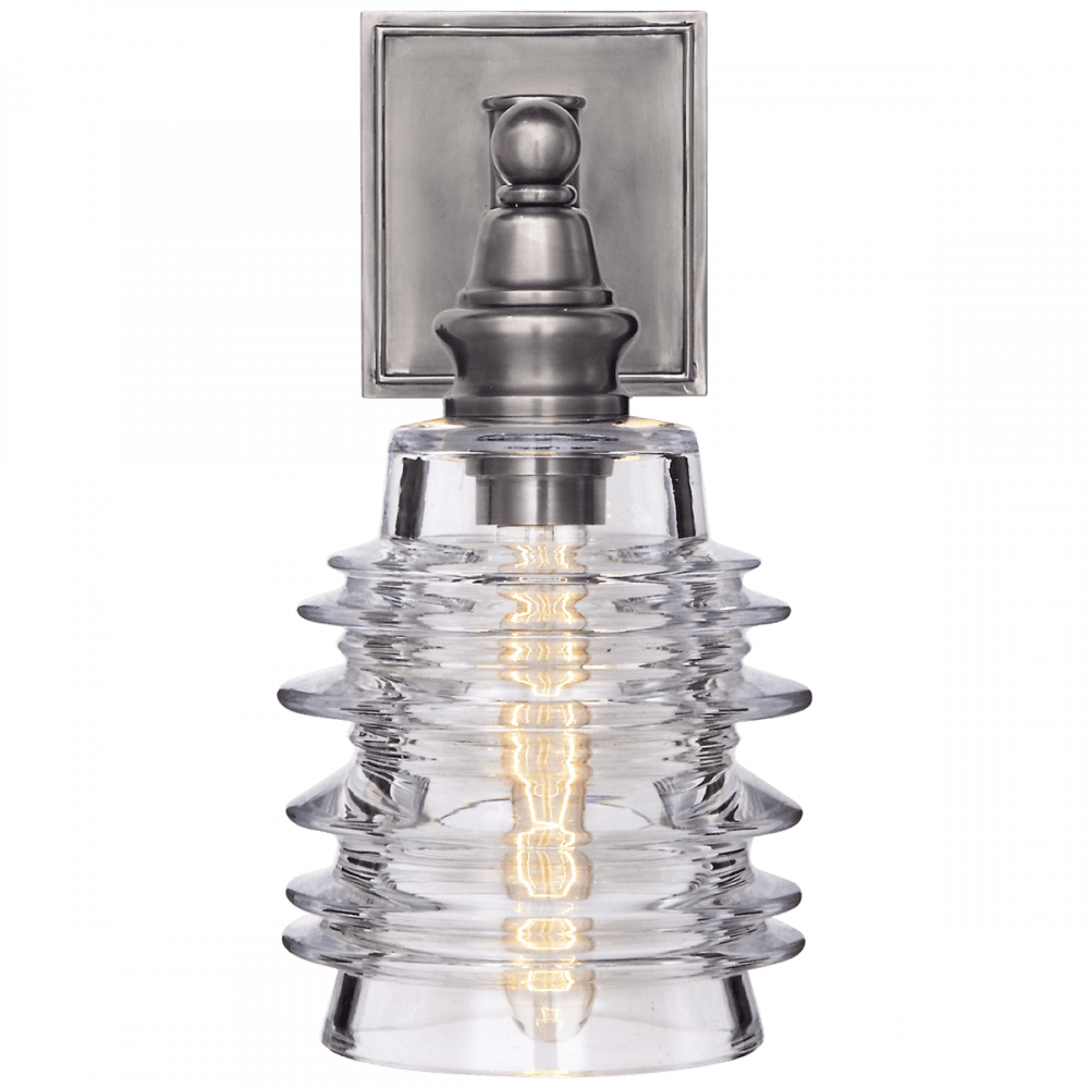 Visual Comfort Signature Covington Bathroom Wall Sconce Antique Nickel