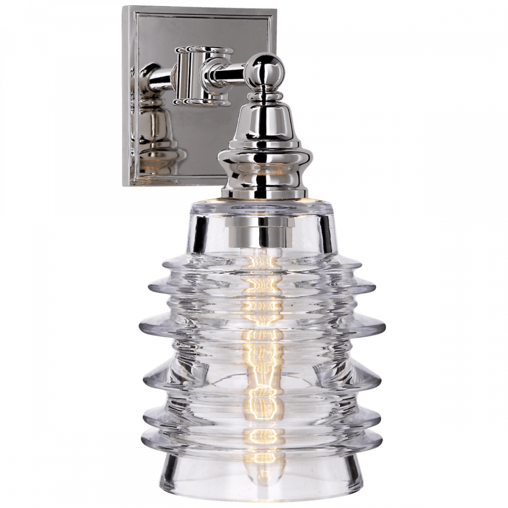 Visual Comfort Signature Covington Bathroom Wall Sconce Polished Nickel