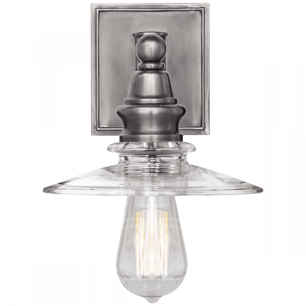 Visual Comfort Signature Covington Bathroom Wall Sconce Antique Nickel