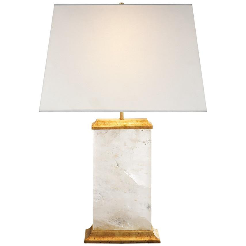 Visual Comfort Signature Crescent Table Lamp Natural Quartz Stone