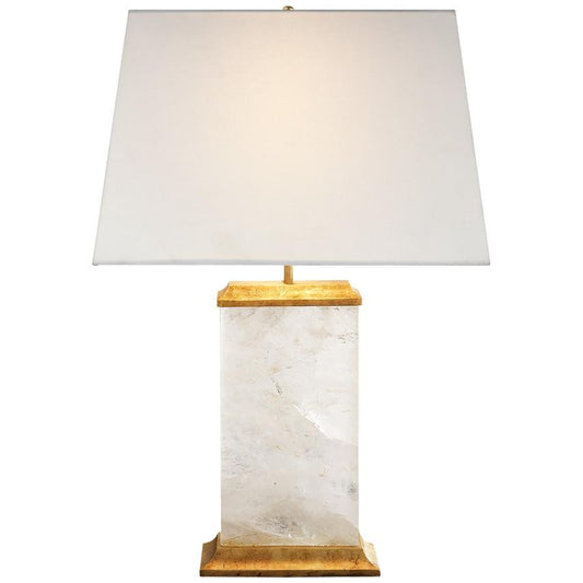 Visual Comfort Signature Crescent Table Lamp Natural Quartz Stone