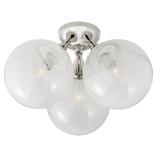 Visual Comfort Signature Cristol Flush Mount Polished Nickel