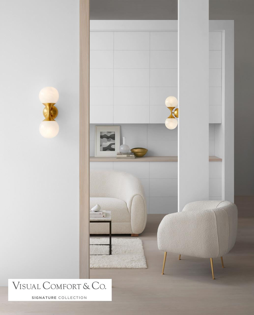 Visual Comfort Signature Cristol Small Double Sconce Polished Nickel