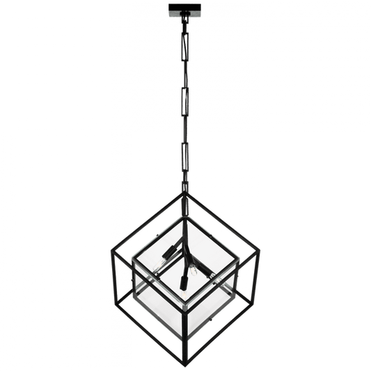 Visual Comfort Signature Cubed Large Pendant Aged Iron