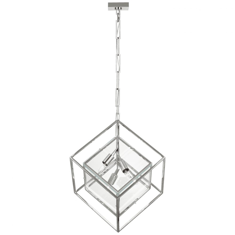 Visual Comfort Signature Cubed Large Pendant Polished Nickel