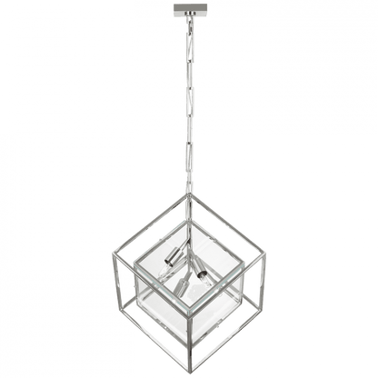 Visual Comfort Signature Cubed Large Pendant Polished Nickel