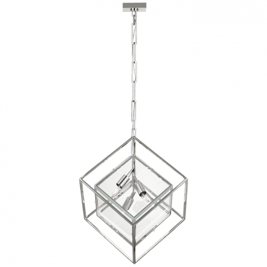 Visual Comfort Signature Cubed Large Pendant Polished Nickel