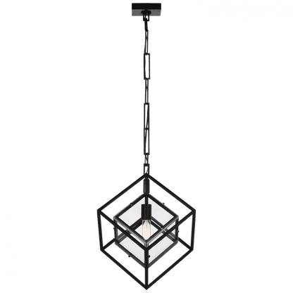 Visual Comfort Signature Cubed Medium Pendant Aged Iron