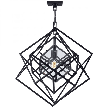 Visual Comfort Signature Cubist Small Chandelier Polished Nickel