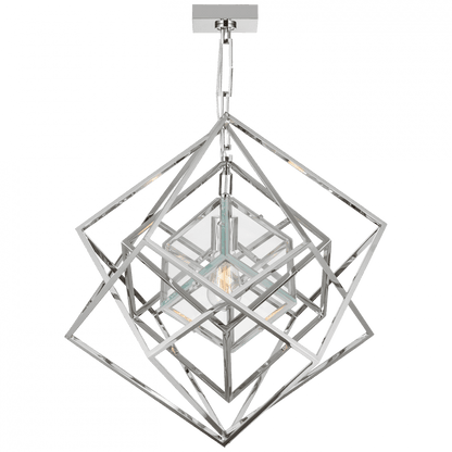 Visual Comfort Signature Cubist Chandelier Aged Iron