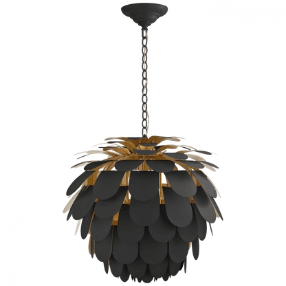 Visual Comfort & Co. Signature Collection Cynara Chandelier, 1-Light, Matte Black, 29"W (CHC 5157MBK/G CHYDJ)