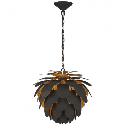 Visual Comfort Signature Cynara Chandelier Matte Black and Gild