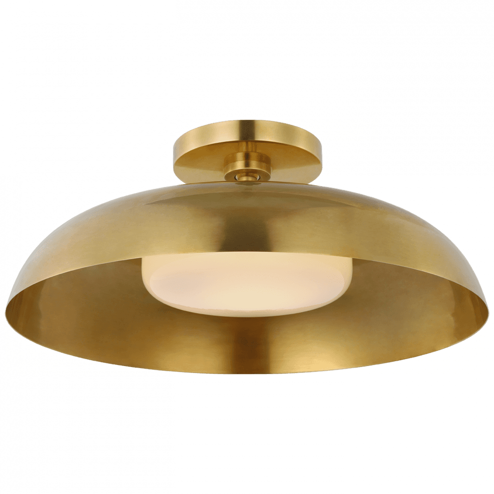 Visual Comfort & Co. Signature Collection Cyrus 16" Flush Mount, Visual Comfort & Co. Signature Collection AL 4040HAB-WG D98R1