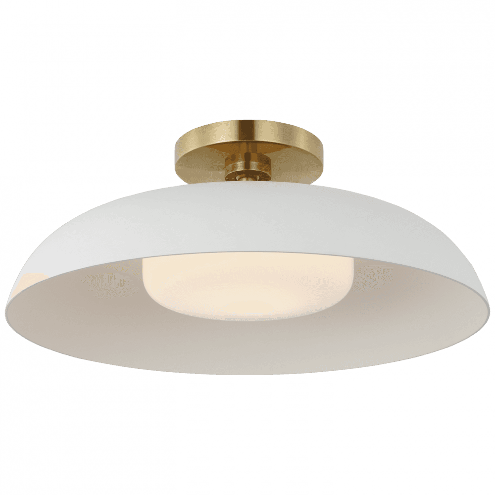 Visual Comfort & Co. Signature Collection Cyrus 16" Flush Mount, Visual Comfort & Co. Signature Collection AL 4040HAB/WHT-WG D98R0