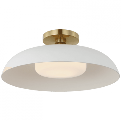 Visual Comfort & Co. Signature Collection Cyrus 16" Flush Mount, Visual Comfort & Co. Signature Collection AL 4040HAB/WHT-WG D98R0