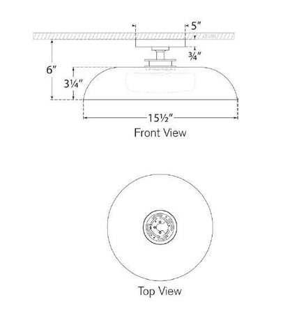 Visual Comfort Signature Cyrus 16 Bronze and White