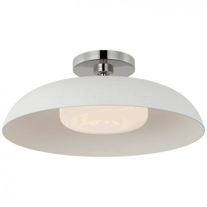 Visual Comfort Signature Cyrus 16 Polished Nickel and White