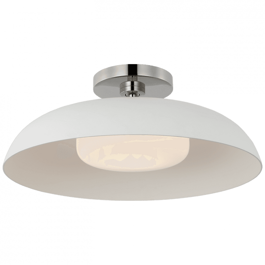 Visual Comfort Signature Cyrus 16 Polished Nickel and White