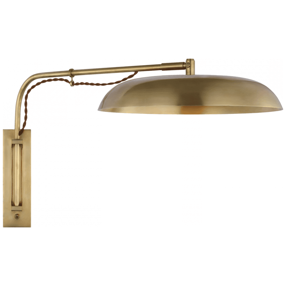 Visual Comfort Signature Cyrus Medium Articulating Wall Light Hand-Rubbed Antique Brass