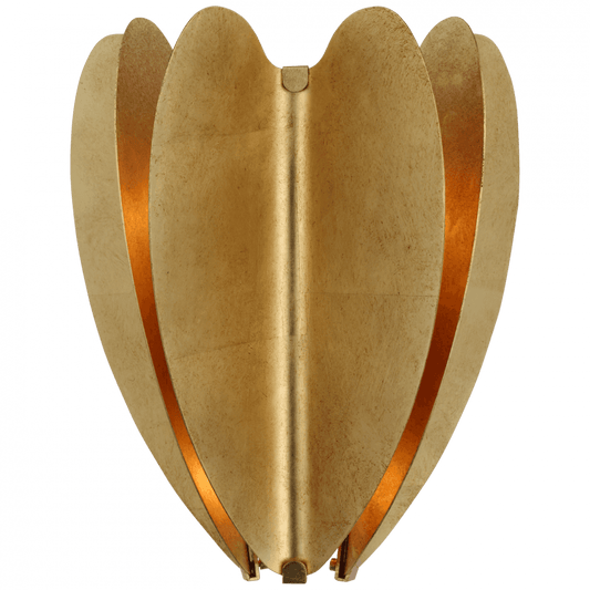 Visual Comfort Signature Danes Small Wall Sconce Matte Black and Gild