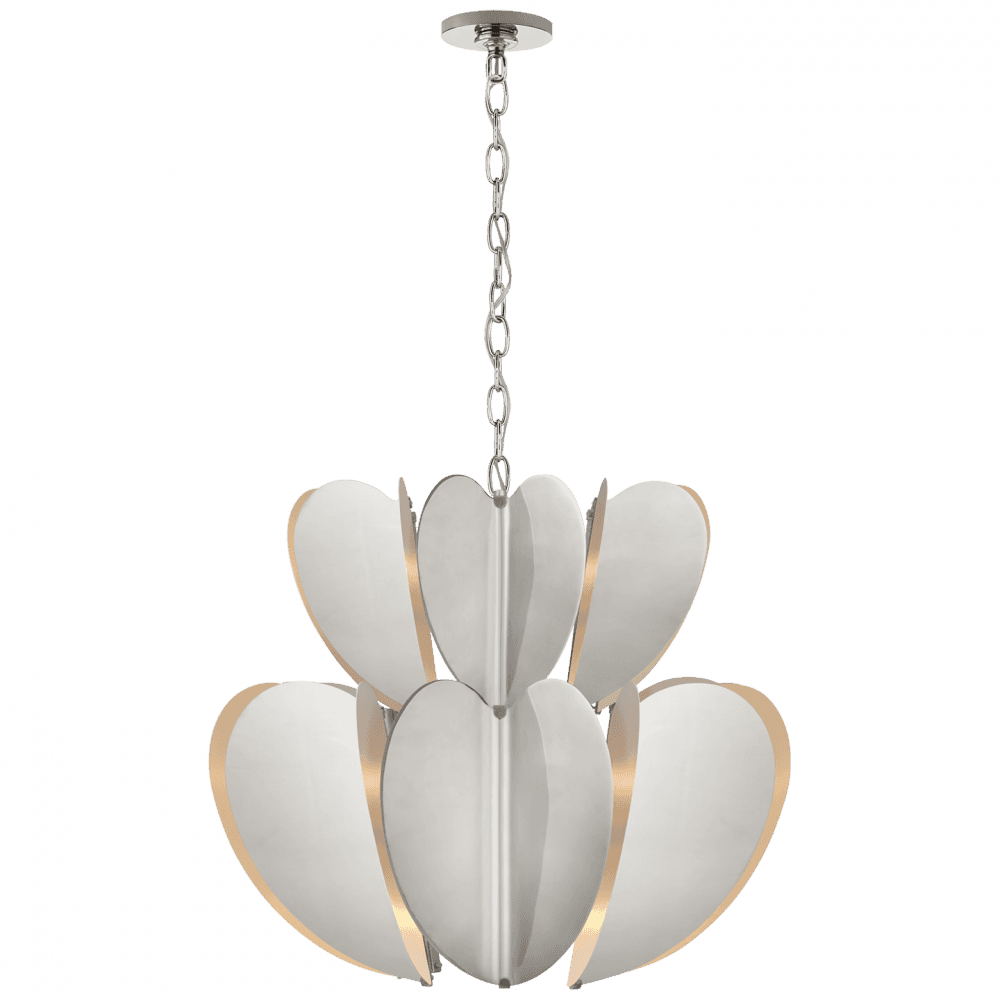 Visual Comfort Signature Danes Two Tier Chandelier Polished Nickel