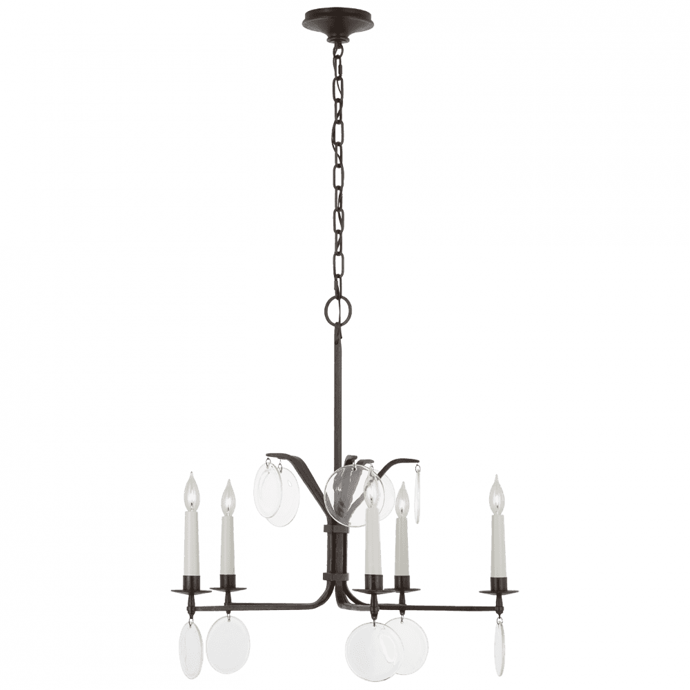 Visual Comfort Signature Danvers Medium Chandelier Aged Iron