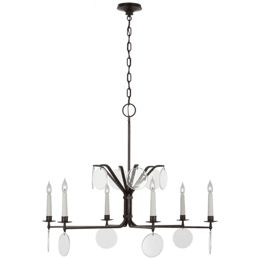 Visual Comfort Signature Danvers XL Chandelier Aged Iron