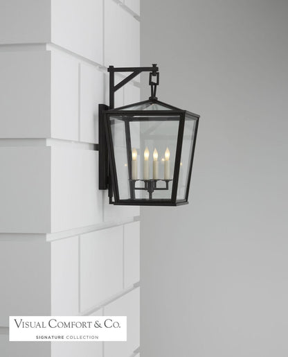 Visual Comfort & Co. Signature Collection Darlana Bracket Outdoor Lantern, 4-Light, Bronze, Clear Glass, 21.25"H (CHO 2085BZ 2MYJN)