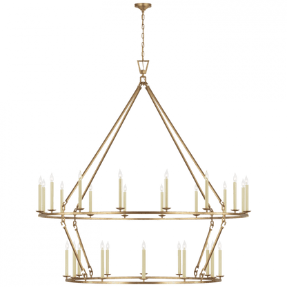 Visual Comfort Signature Darlana Grande Two Tier Chandelier Gilded Iron