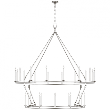 Visual Comfort Signature Darlana Grande Two Tier Chandelier Polished Nickel