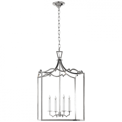 Visual Comfort & Co. Signature Collection Darlana Lantern Pendant, 4-Light, Polished Nickel, 17.25"W (CHC 2181PN 2MXKY)