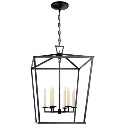 Visual Comfort Signature Darlana Lantern Pendant Aged Iron