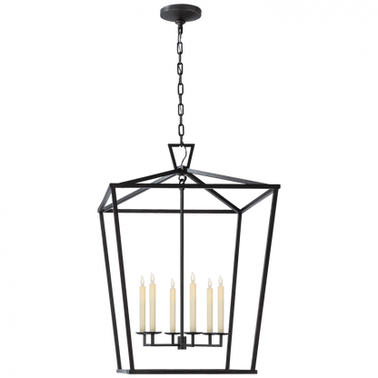 Visual Comfort Signature Darlana Lantern Pendant Aged Iron