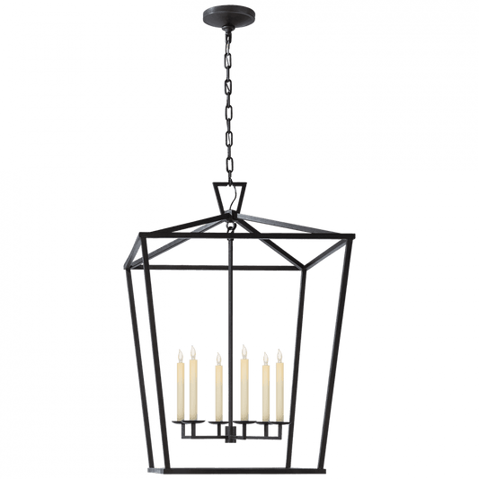 Visual Comfort Signature Darlana Lantern Pendant Aged Iron