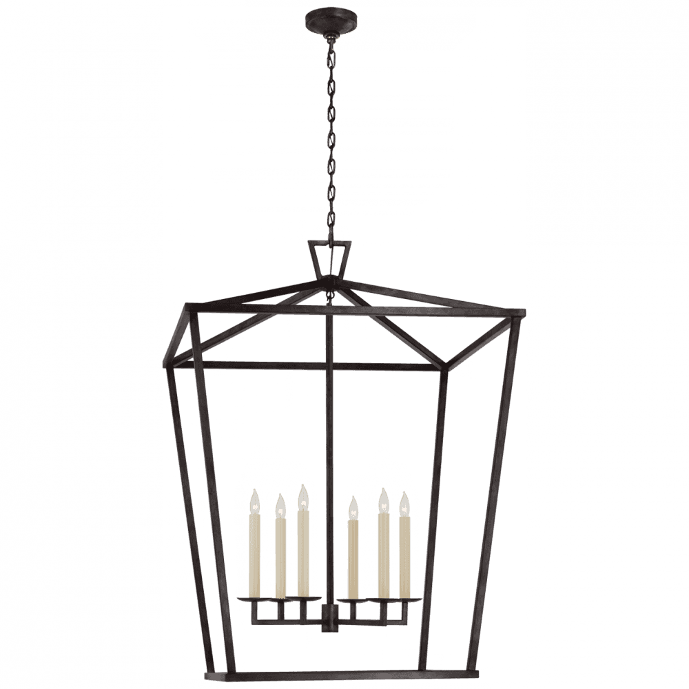 Visual Comfort Signature Darlana Lantern Pendant Aged Iron