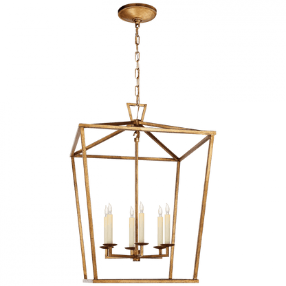 Visual Comfort Signature Darlana Lantern Pendant Gilded Iron