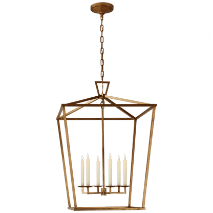 Visual Comfort Signature Darlana Lantern Pendant Gilded Iron