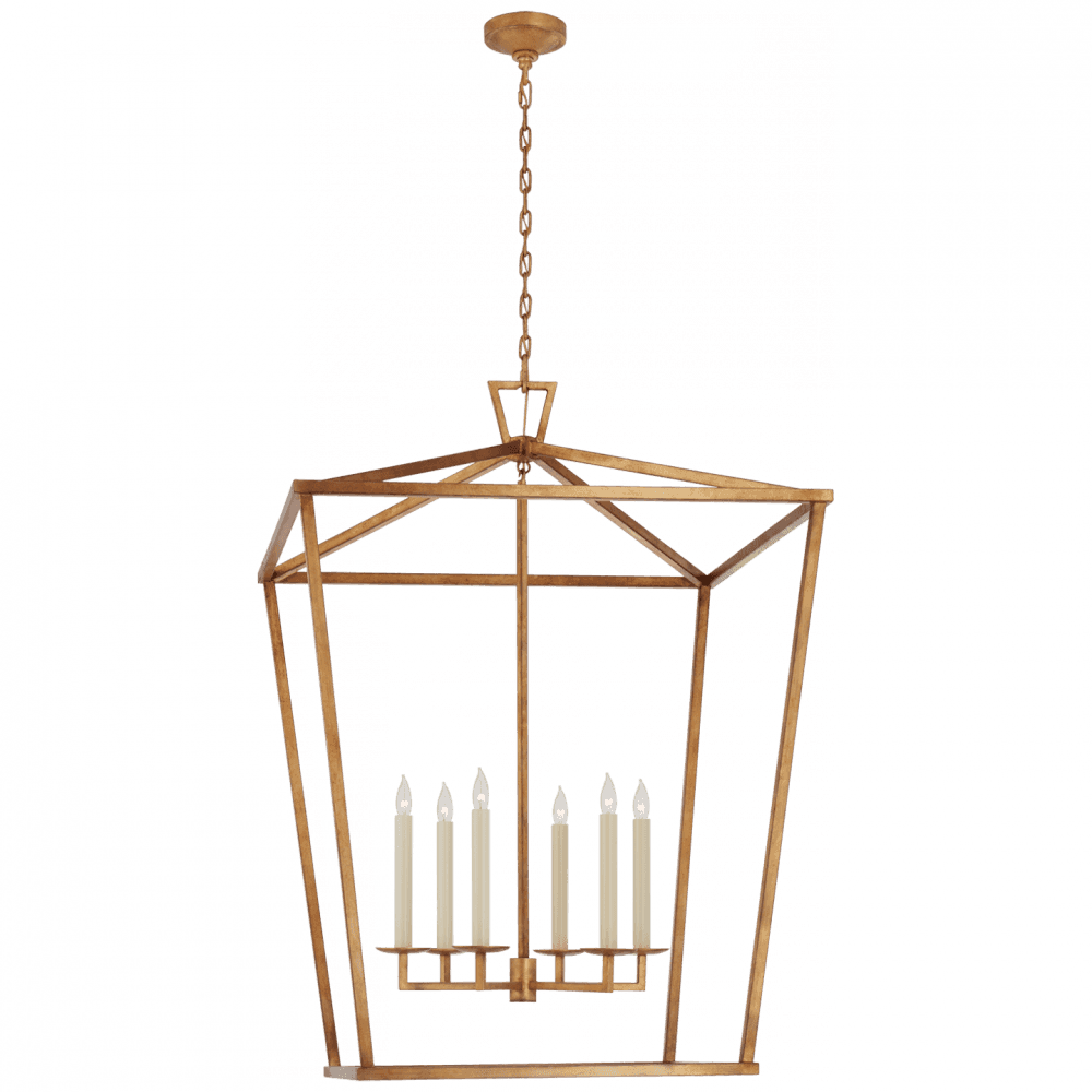 Visual Comfort Signature Darlana Lantern Pendant Gilded Iron
