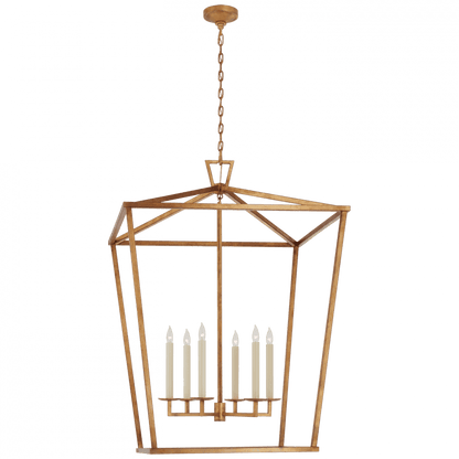 Visual Comfort Signature Darlana Lantern Pendant Gilded Iron