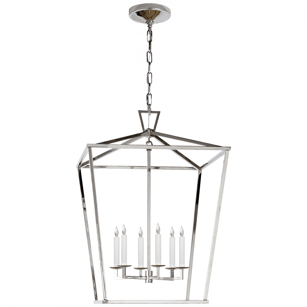 Visual Comfort Signature Darlana Lantern Pendant Polished Nickel