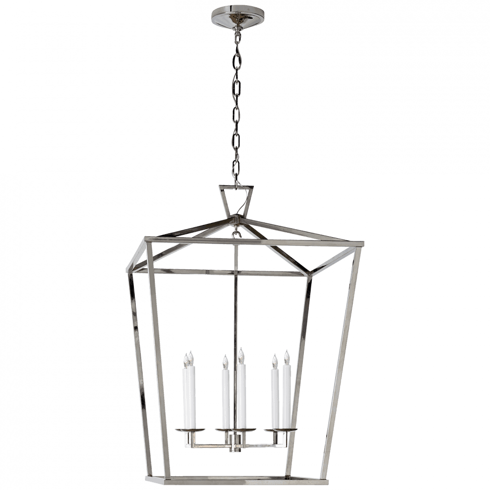 Visual Comfort Signature Darlana Lantern Pendant Polished Nickel