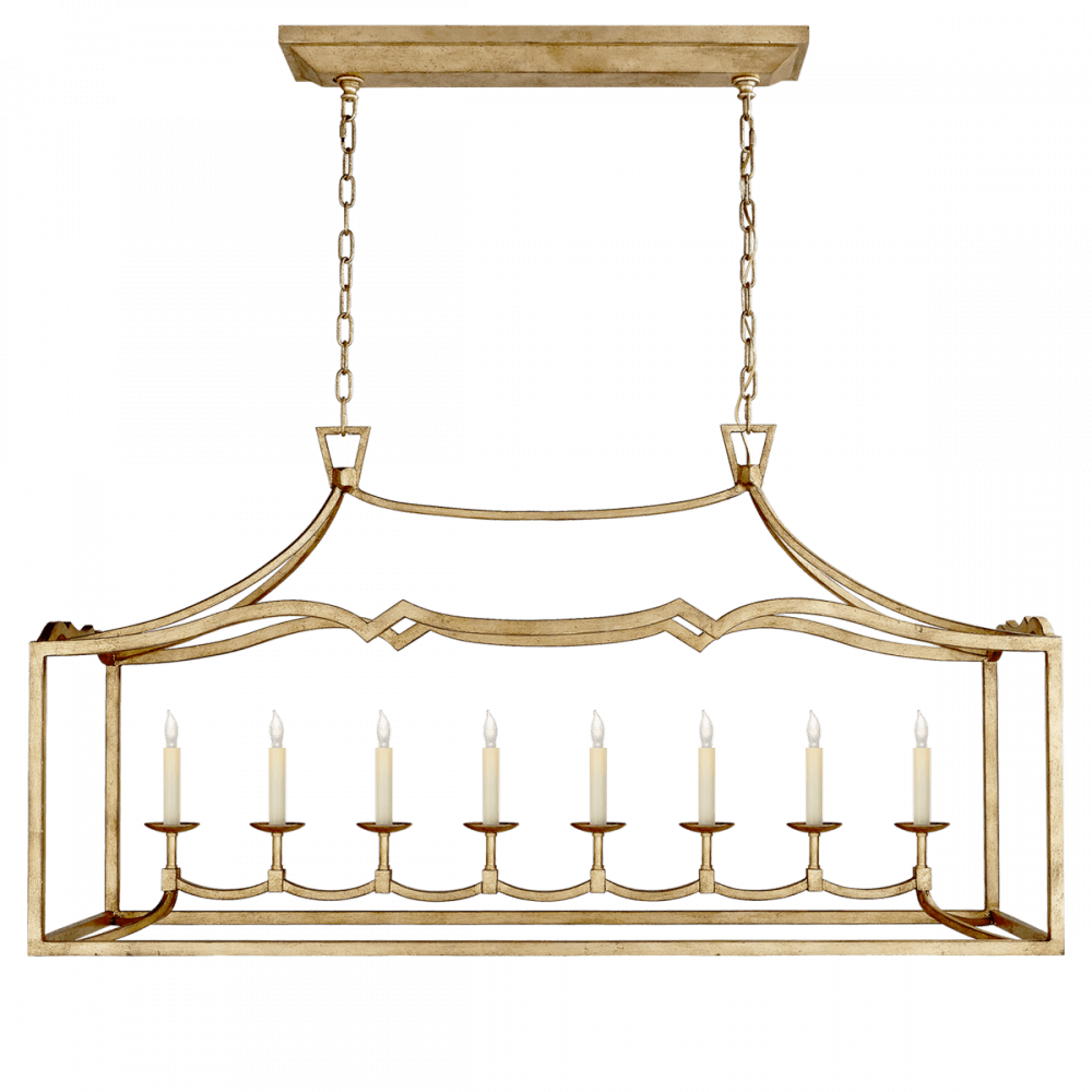 Visual Comfort Signature Darlana Linear Chandelier Gilded Iron