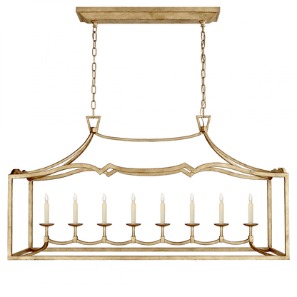 Visual Comfort Signature Darlana Linear Chandelier Gilded Iron