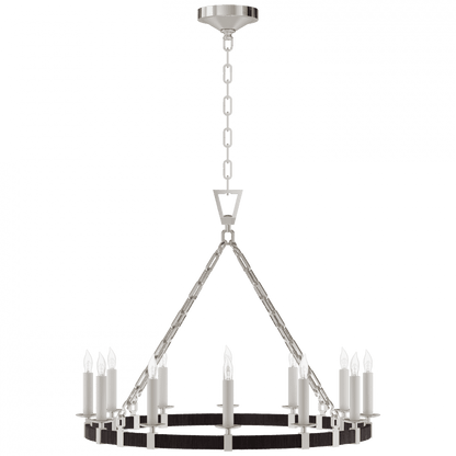 Visual Comfort Signature Darlana Medium Wrapped Ring Chandelier Polished Nickel