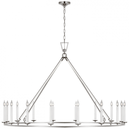 Visual Comfort Signature Darlana Oversized Single Ring Chandelier Polished Nickel